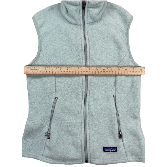 Patagonia Synchilla Fleece Vest Light Blue Full Zip Vintage Women's XS - Picture 4 of 7